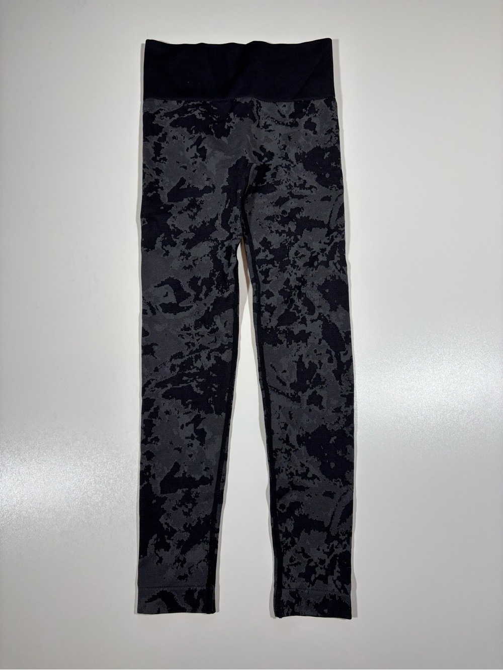 AnyBody Women’s Jacquard Smoothing Leggings Gray Marble High Rise Size S